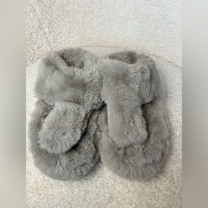 H&M Sandals . Sleeper’s hard sole. Gray color. Cozy Size 8